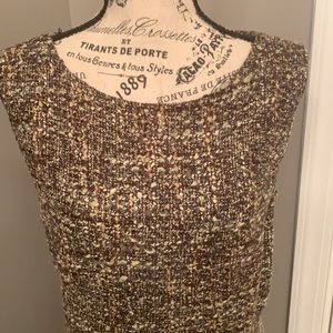 Talbots Dress (Size 14) Green and Brown Knit